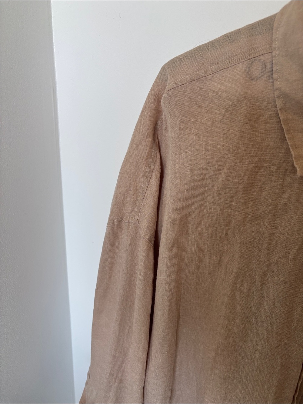 Zara Tan Button-Down Shirt - Picture 5 of 5